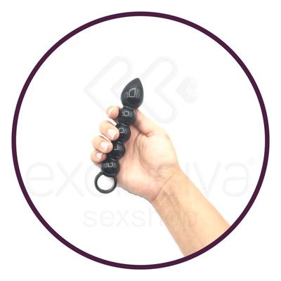 Foto 3 do produto Sexy Fantasy Slim - Plug Anal Escalonado com Alça de Segurança - 15 x 3