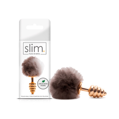 Plug Anal Escalonado Tamanho "P" com Rabo de Coelho - Sexy Fantasy Slim | 5,5 x 2,8 cm