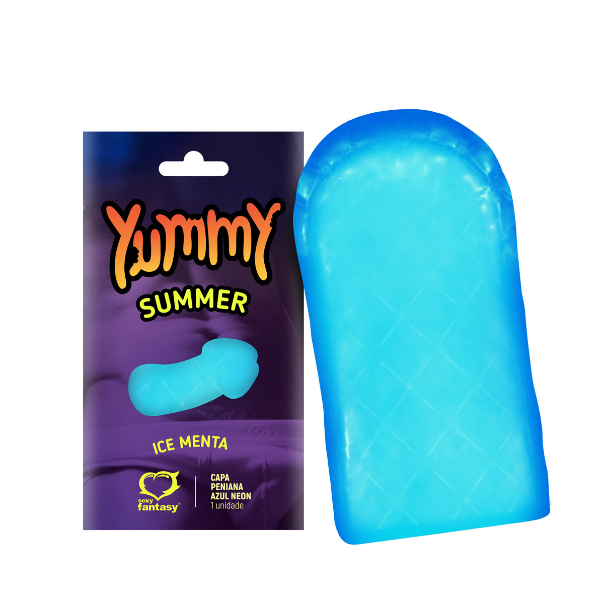 Capa Peniana Neon Comestível Sem Glúten E Lactose - Sexy Fantasy Yummy Summer | Disponível em 4 Sabores - 4