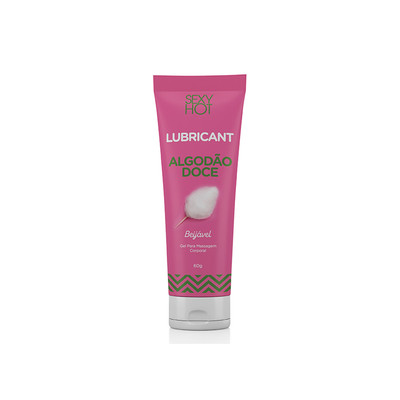 Foto 2 do produto Gel para Massagem Corporal Beijável - Sexy Hot Lubricant Algodão Doce | 60g