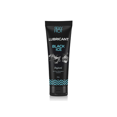 Gel para Massagem Corporal Beijável com Sensação de Refrescância - Sexy Hot Lubricant Black Ice | 60g