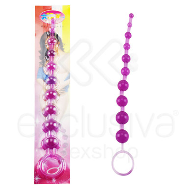 Foto 1 do produto Sexy Import - Bolinha Tailandesa Anal com 10 Esferas Gradativas Flexíveis em Jelly | Cor: Roxo