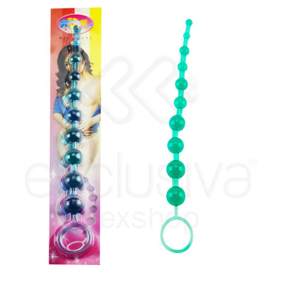 Foto 1 do produto Sexy Import - Bolinha Tailandesa Anal com 10 Esferas Gradativas Flexíveis em Jelly | Cor: Verde Tiffany