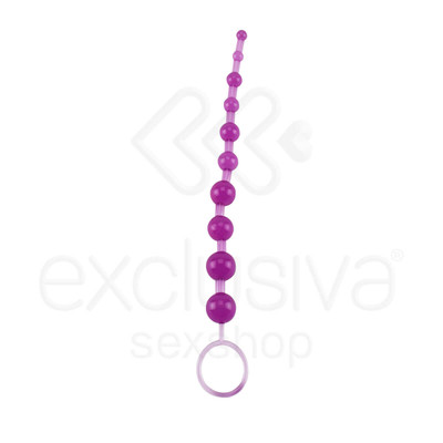 Foto 2 do produto Sexy Import - Bolinha Tailandesa Anal com 10 Esferas Gradativas Flexíveis em Jelly | Cor: Roxo