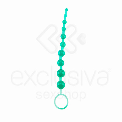 Foto 2 do produto Sexy Import - Bolinha Tailandesa Anal com 10 Esferas Gradativas Flexíveis em Jelly | Cor: Verde Tiffany