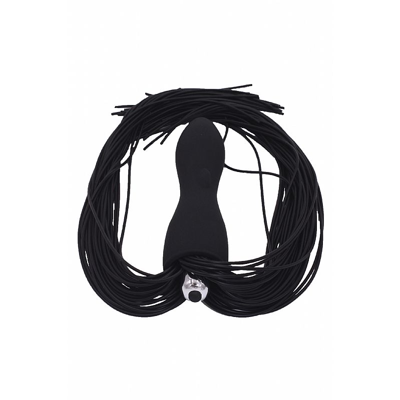 Chicote com Cordas de Silicone e Cabo em Formato de Plug com Cápsula Vibratória - Sexy Import | 50 cm - 2