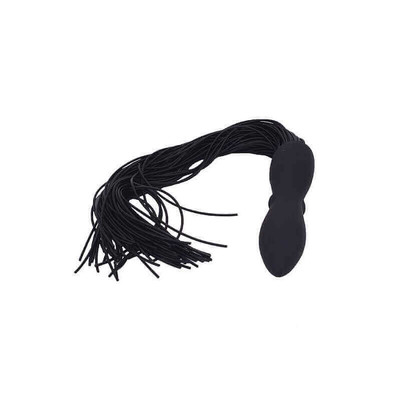 Foto 1 do produto Chicote com Cordas de Silicone e Cabo em Formato de Plug com Cápsula Vibratória - Sexy Import | 50 cm