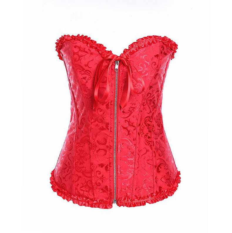 Sexy Import - Corselet Bordado com Zíper | Disponível em 5 Tamanhos e 2 Cores - 1