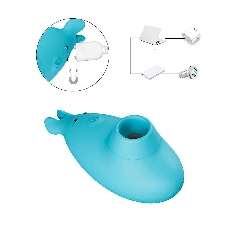 Estimulador de Clitóris em Silicone com Formato de Baleia e 7 Modos de Pulsação - Dibe Cutie Baby III | 10 x 4,2 cm - 4