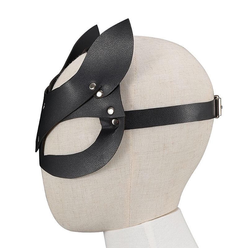 Máscara Sado Mulher Gato em Couro Sintético - Tamanho Único - 4