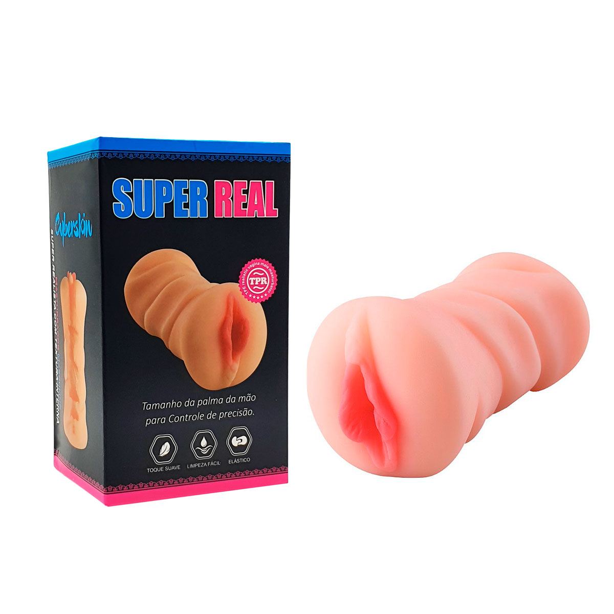 Masturbador Masculino em 4D com Formato de Vagina em Cyberskin - Sexy Import Super Real | 12 x 5,2 cm - 2