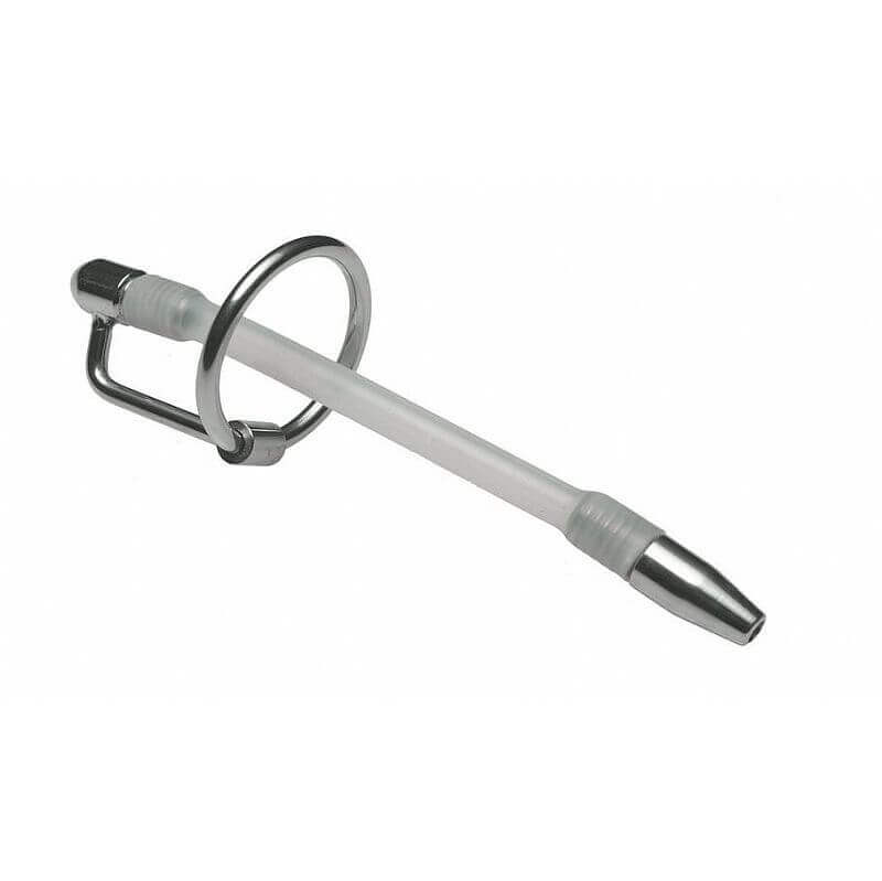 Sexy Import - Penetrador de Uretra Feito em Aço com ABS e Anel para Glande com Sonda - 8 x 0,8 cm - 1