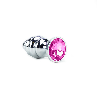 Foto 4 do produto Plug Anal Escalonado Tamanho "G" em Aço com Joia na Base - Sexy Import | 7,5 x 3,8 cm | Disponível em 5 Cores