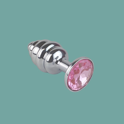 Foto 8 do produto Plug Anal ''P'' Escalonado em Aço com Joia na Base - Sexy Import | 6,5 x 2,9 cm | Disponível em 7 Cores