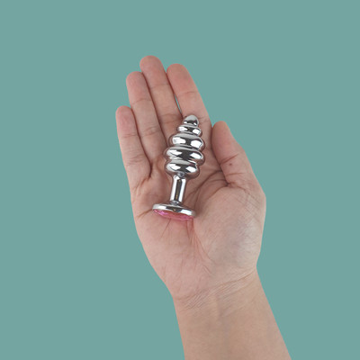 Plug Anal ''P'' Escalonado em Aço com Joia na Base - Sexy Import | 6,5 x 2,9 cm | Disponível em 7 Cores