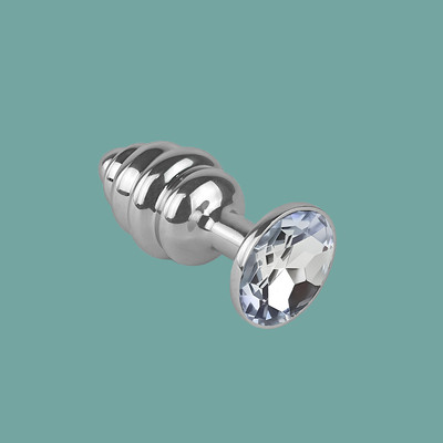 Foto 9 do produto Plug Anal ''P'' Escalonado em Aço com Joia na Base - Sexy Import | 6,5 x 2,9 cm | Disponível em 7 Cores
