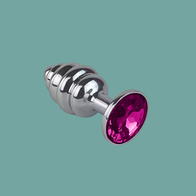 Foto 6 do produto Plug Anal ''P'' Escalonado em Aço com Joia na Base - Sexy Import | 6,5 x 2,9 cm | Disponível em 7 Cores