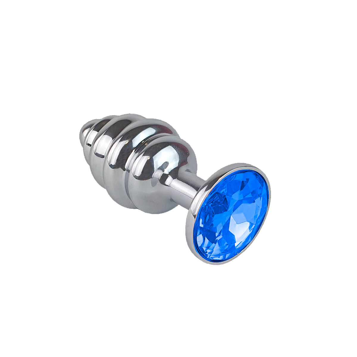 Plug Anal ''P'' Escalonado em Aço com Joia na Base - Sexy Import | 6,5 x 2,9 cm | Disponível em 7 Cores - 4