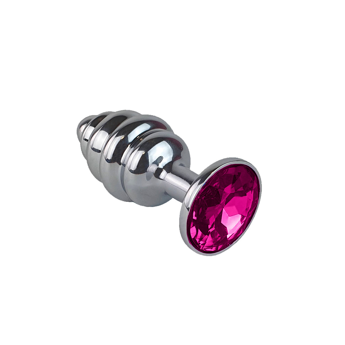 Plug Anal ''P'' Escalonado em Aço com Joia na Base - Sexy Import | 6,5 x 2,9 cm | Disponível em 7 Cores - 3