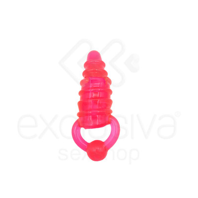 Foto 1 do produto Sexy Import - Vibrador Dedeira com Vibração Única com Textura Anelar | Cor: Rosa