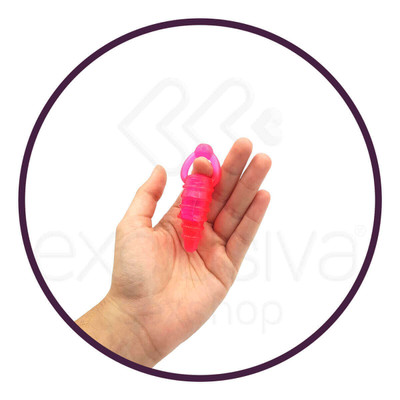 Foto 2 do produto Sexy Import - Vibrador Dedeira com Vibração Única com Textura Anelar | Cor: Rosa