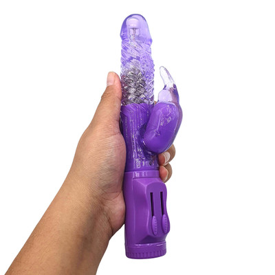 Foto 5 do produto Vibrador Rabbit em Silicone com Multivelocidade de Vibração e Rotação - Sexy Import  Jack | 11 x 3 cm | Disponível em 2 Cores
