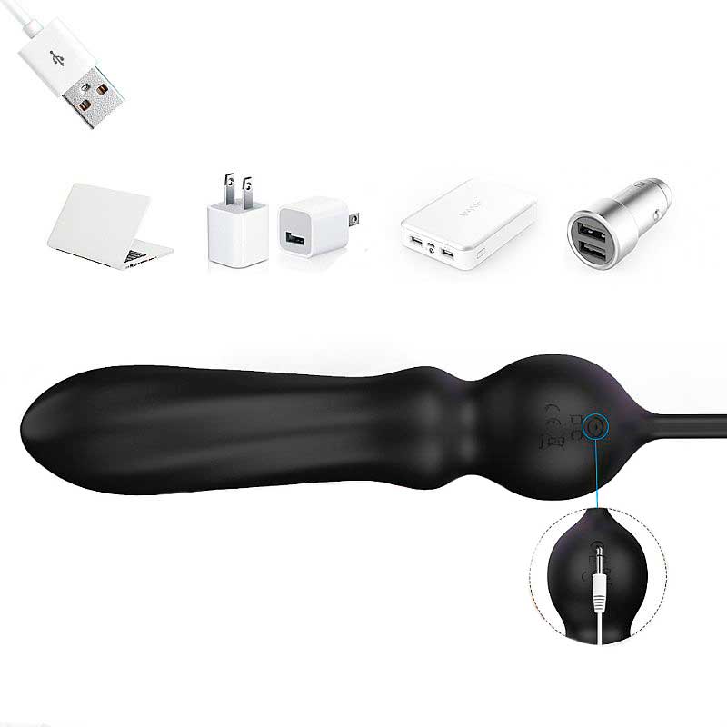 Plug Anal Recarregável em Silicone Aveludado com 9 Modos de Vibração - S-Hande Adele | 24 x 3 cm - 4