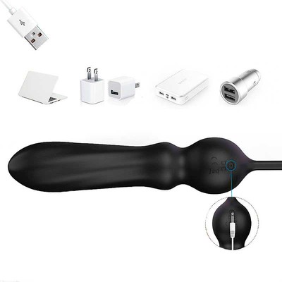 Foto 4 do produto Plug Anal Recarregável em Silicone Aveludado com 9 Modos de Vibração - S-Hande Adele | 24 x 3 cm