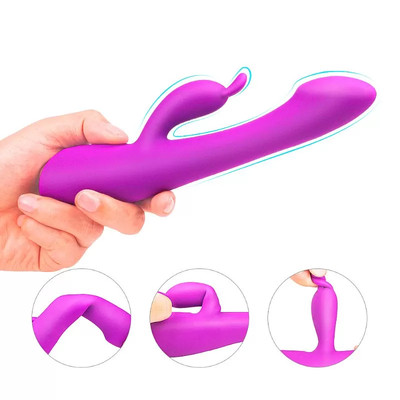 Foto 8 do produto Vibrador Estimulador de Ponto G e Clítoris em Silicone e 9 Modos de Vibrações - S-Hande Anas | 21,5 x 3,2 cm | Disponível em 2 Cores