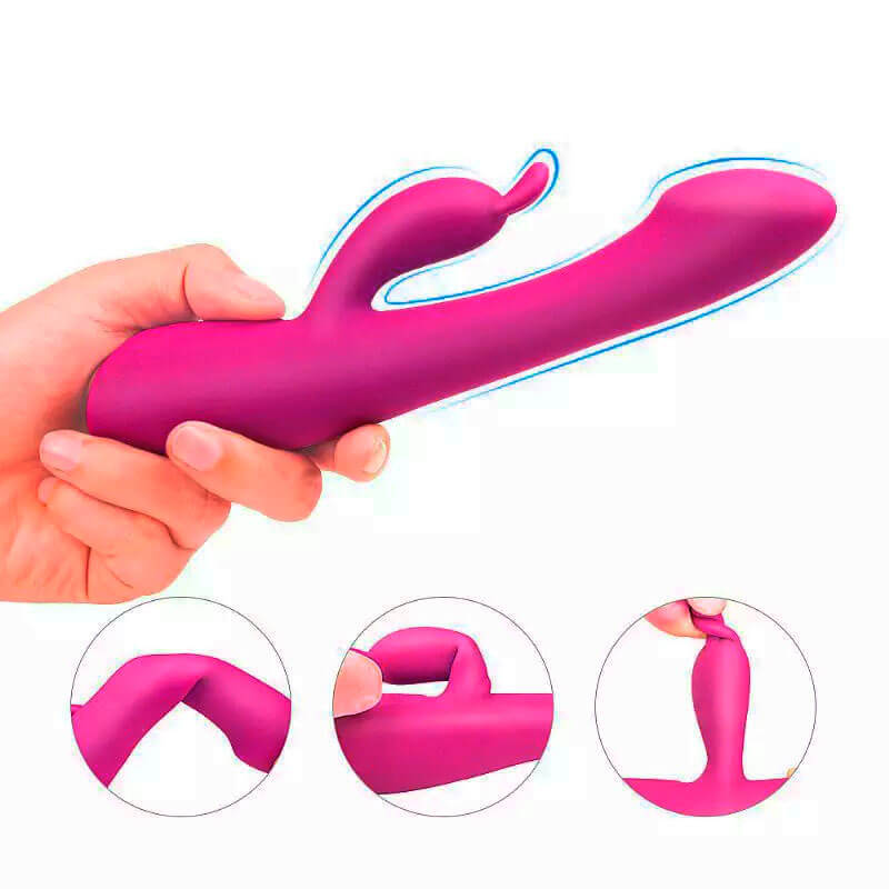 Vibrador Estimulador de Ponto G e Clítoris em Silicone e 9 Modos de Vibrações - S-Hande Anas | 21,5 x 3,2 cm | Disponível em 2 Cores - 4