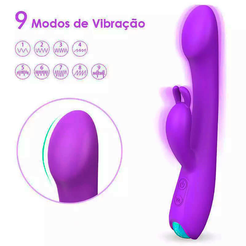 Vibrador Estimulador de Ponto G e Clítoris em Silicone e 9 Modos de Vibrações - S-Hande Anas | 21,5 x 3,2 cm | Disponível em 2 Cores - 7