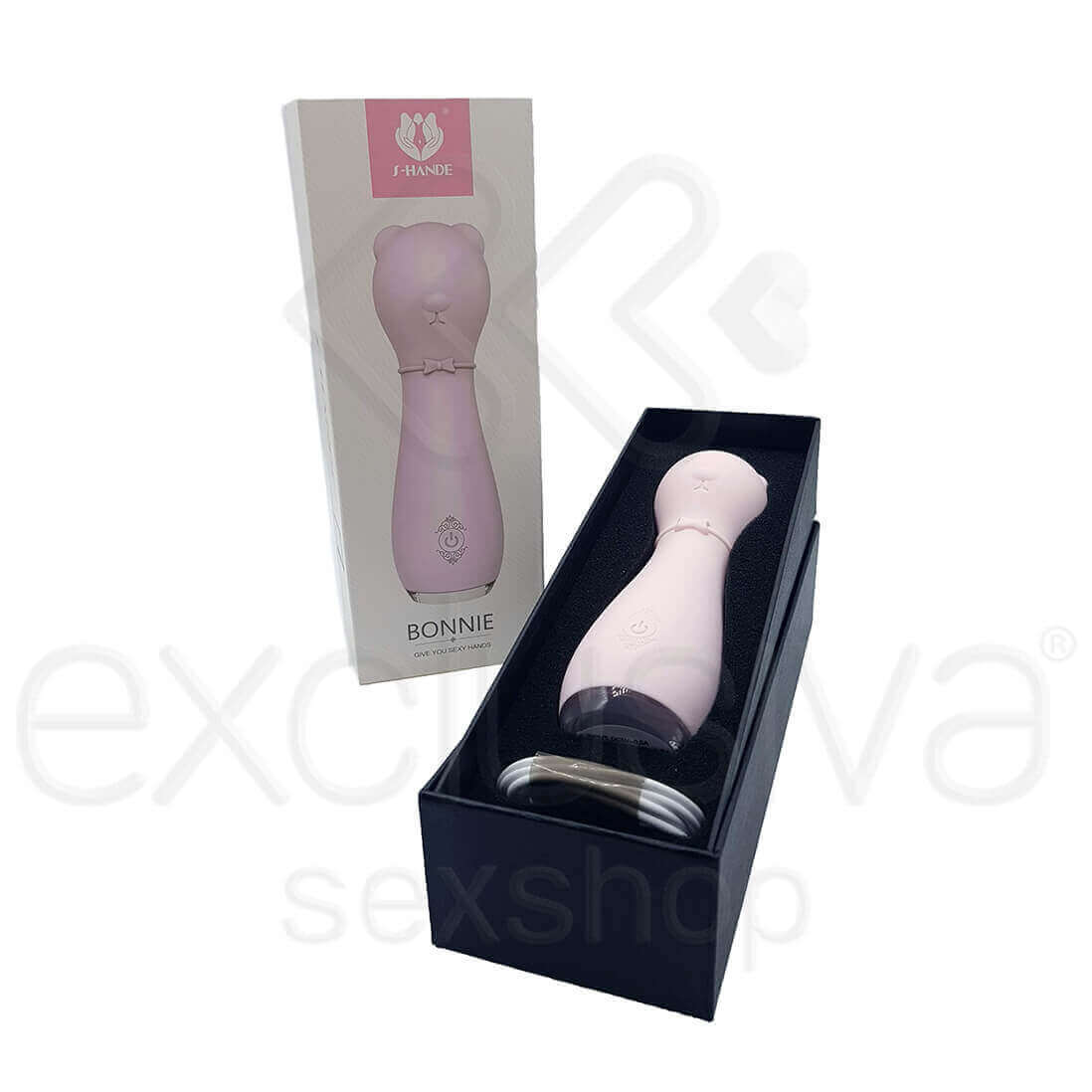 Vibrador Massageador Recarregável feito em Silicone com 9 Modos de Vibração e Certificação IPX7 à Prova D'Água - S-Hande Bonnie - 14 x 4 cm - 2