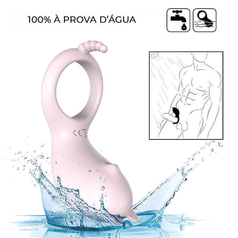 Anel Peniano com Estimulador de Clítoris Recarregável em Silicone e 9 Modos de Vibração - S-Hande Cora | 9,5 x 3,3 cm - 5