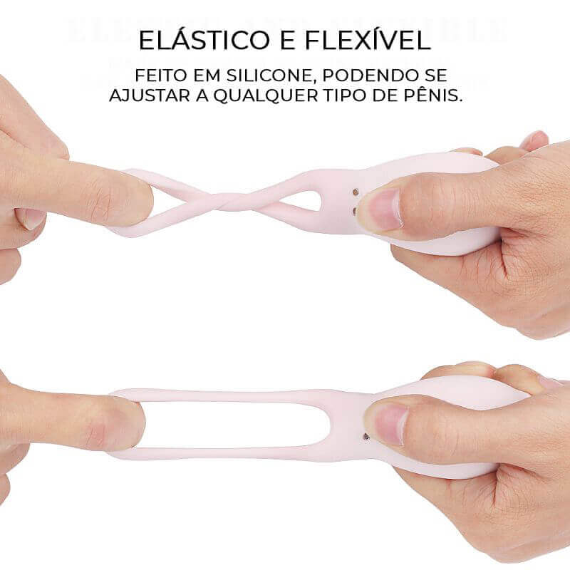 Anel Peniano com Estimulador de Clítoris Recarregável em Silicone e 9 Modos de Vibração - S-Hande Cora | 9,5 x 3,3 cm - 4