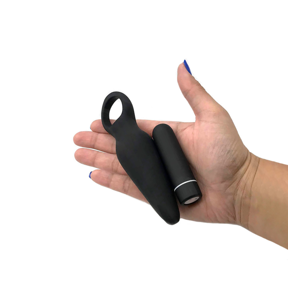 Plug Anal Recarregável em Silicone com 9 Modos de Vibração - S-Hande Dada | 9,5 x 2,5 cm - 5