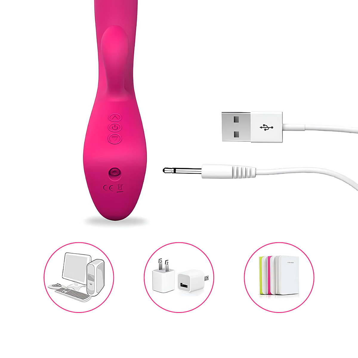 Vibrador Estimulador de Clítoris e Ponto G com 7 Modos de Vibração, 2 Velocidades de Movimento e Recarregável - S-Hande Demons | 10 x 3,5 cm | Disponível em 2 Cores - 9