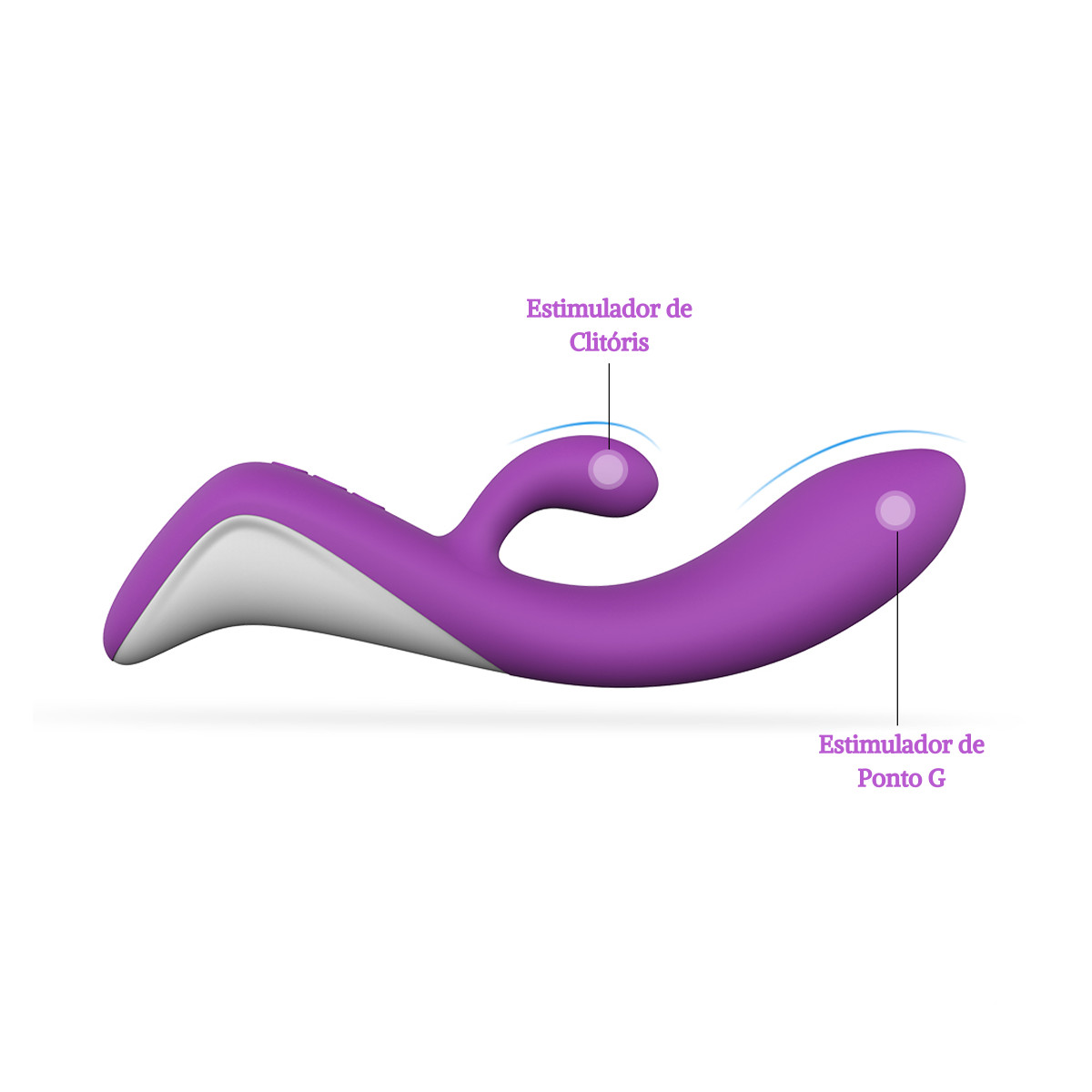 Vibrador Estimulador de Clítoris e Ponto G com 7 Modos de Vibração, 2 Velocidades de Movimento e Recarregável - S-Hande Demons | 10 x 3,5 cm | Disponível em 2 Cores - 16