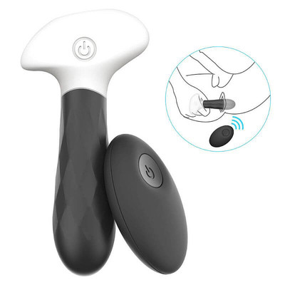Foto 2 do produto S-Hande Dream-D RCT - Plug Anal Estimulador de Próstata Recarregável em Silicone com 9 Modos de Vibrações, Certificação IPX7 À Prova D'água e Controle Remoto - 12 x 2,8 cm