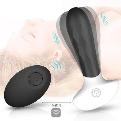 Foto 3 do produto S-Hande Dream-D RCT - Plug Anal Estimulador de Próstata Recarregável em Silicone com 9 Modos de Vibrações, Certificação IPX7 À Prova D'água e Controle Remoto - 12 x 2,8 cm