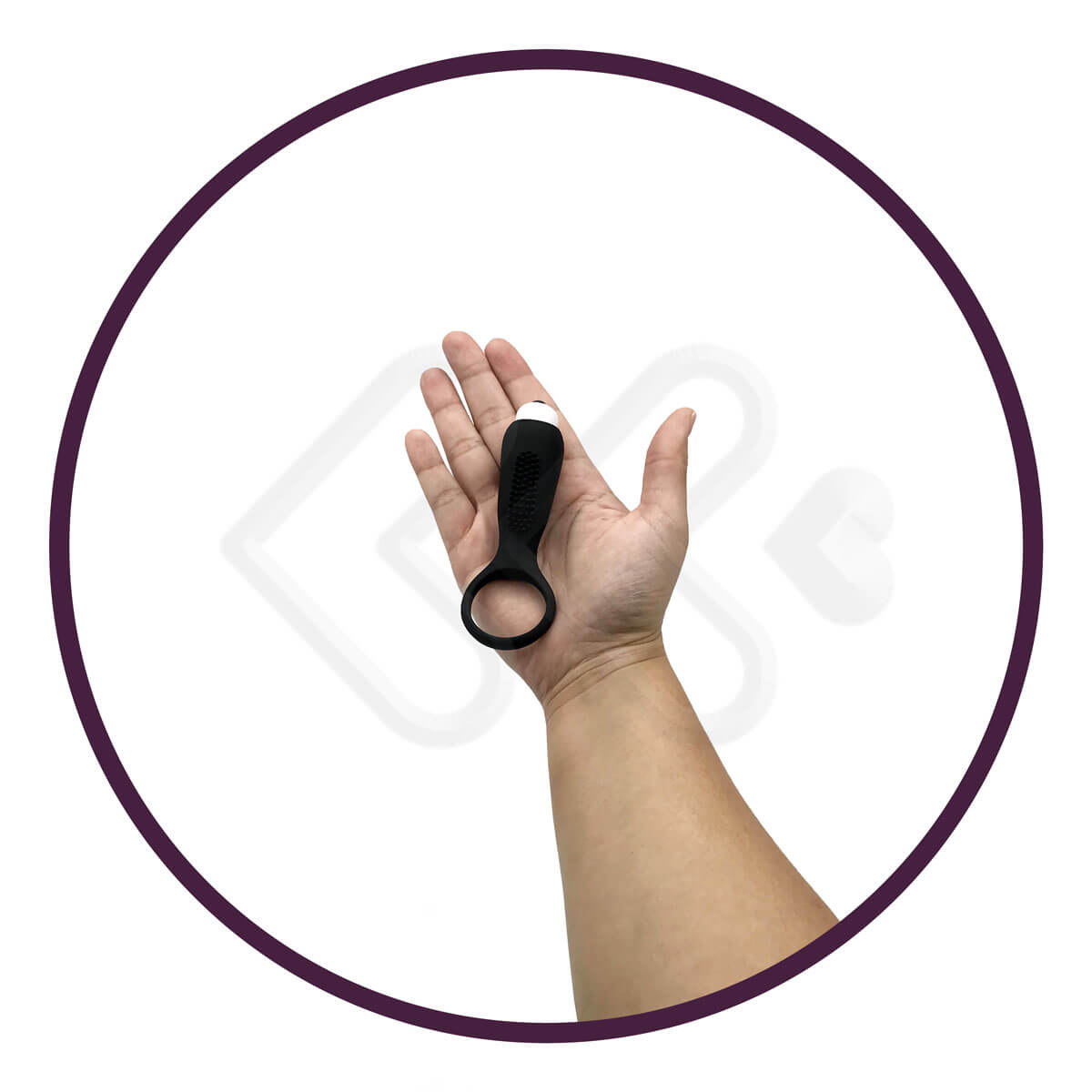 Anel Peniano com Vibro e Estimulador de Clítoris Texturizado - S-Hande Duets Vibrating Cock Ring | Cor: Preto - 6