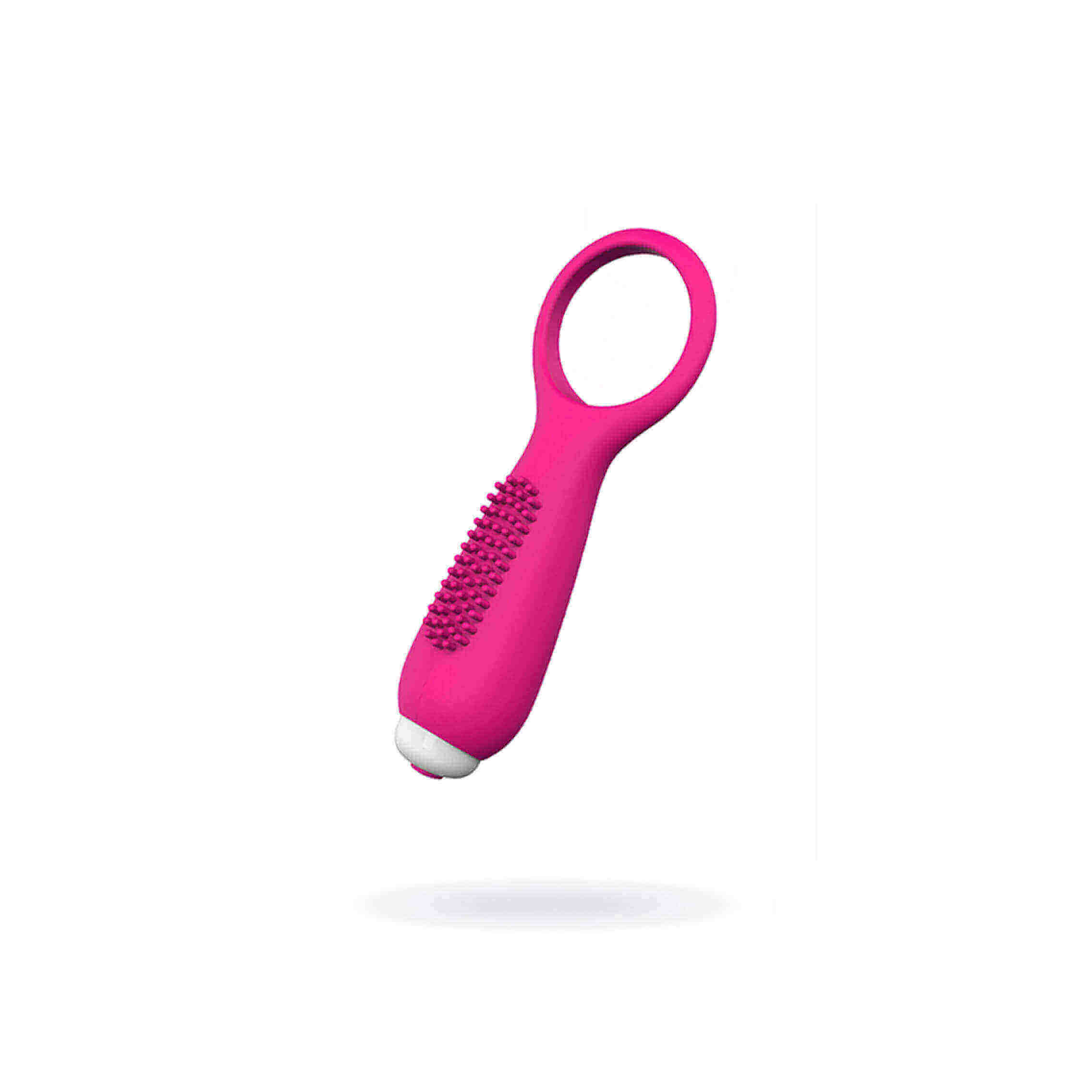 S-Hande Duets Vibrating Cock Ring - Anel Peniano com Vibro e Estimulador de Clítoris Texturizado | Cor: Rosa - 2