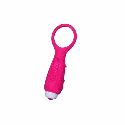 Foto 4 do produto S-Hande Duets Vibrating Cock Ring - Anel Peniano com Vibro e Estimulador de Clítoris Texturizado | Cor: Rosa