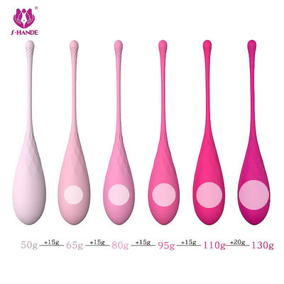 Foto 3 do produto Kit de Pompoarismo Kegel Balls em Silicone - S-Hande Egg - 6 Pesos