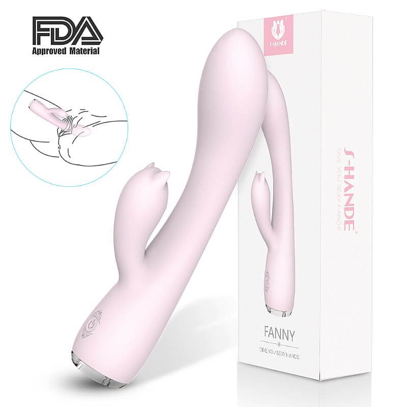 Vibrador Estimulador de Ponto G e Clítoris em Silicone com 9 Modos de Vibração, Recarregável e Resistente à Água - S-Hande Fanny | 13 x 3,8 cm | Disponível em 2 Cores - 2