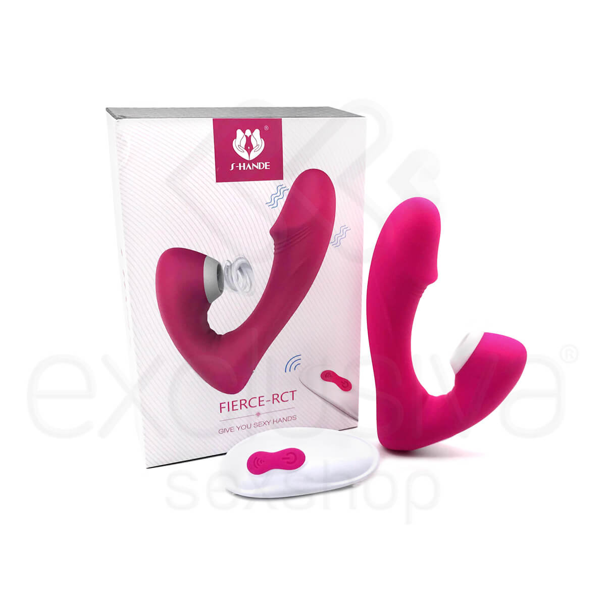 Vibrador de Clitóris e Ponto G com Glande, 9 Modos de Vibração, 9 Intensidades de Pulsação e Controle Wireless - S-Hande Fierce-RCT| Disponível em 2 Cores - 2