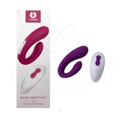 Foto 5 do produto Vibrador Estimulador de Ponto G e Clitóris com 9 Modos de Vibração e Controle Remoto sem Fio - S-Hande Heart Sweety RCT | 9,4 x 2,8 cm | Disponível em 2 Cores