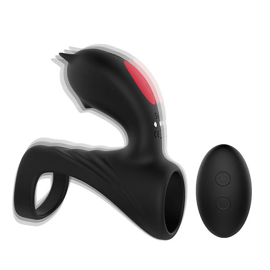 S-Hande Hi Fun-RCT - Anel Peniano com Estimulador de Clítoris Recarregável em Silicone com 9 Modos de Vibrações - 8 x 3,5 cm - 4