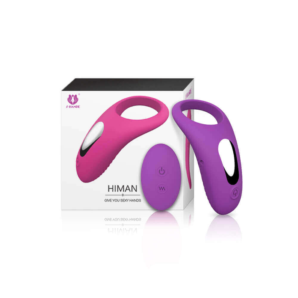 Anel Peniano Recarregável com 9 Modos de Vibração e Controle Remoto - S-Hande Himan-RTC | 8,9 x 2,7 cm | Disponível em 2 Cores - 4