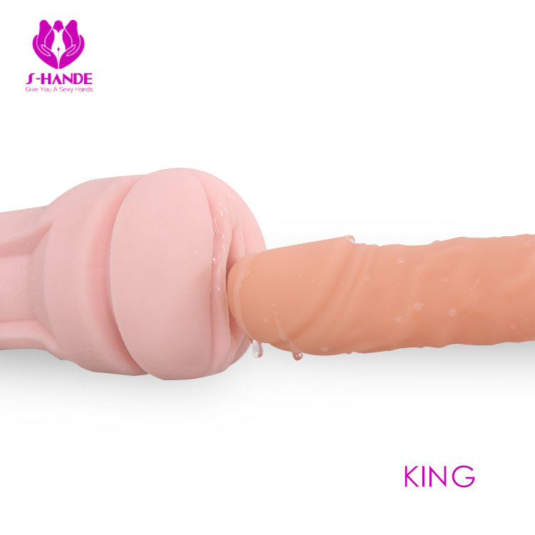 S-Hande King - Prótese Realística em Formato de Pênis com Glande, Veias, 7 Modos de Vibração e 3 de Rotação - 16 x 4,2 cm - 5