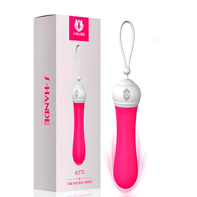 Foto 1 do produto Vibrador Recarregável em Silicone com 9 Modos de Vibração Silenciosas - S-Hande Kitti | 13,5 x 3,2 cm | Disponível em 2 Cores